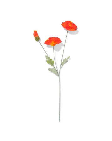HEMA Kunstbloem klaproos 55cm rood, Huis en Inrichting, Verzenden