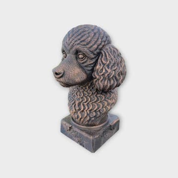 Bust of a Toy poodle statue - home decor dog lover gift him, Verzenden, Nieuw