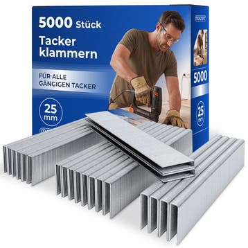 Tacker nieten - 5000 stuks - L= 25mm, B= 5,8mm (Gereedschap), Verzenden, Nieuw