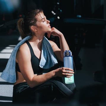 Lekro Motivatie Waterfles 1 Liter - Motiverende Drinkfles, Ophalen of Verzenden, Zo goed als nieuw