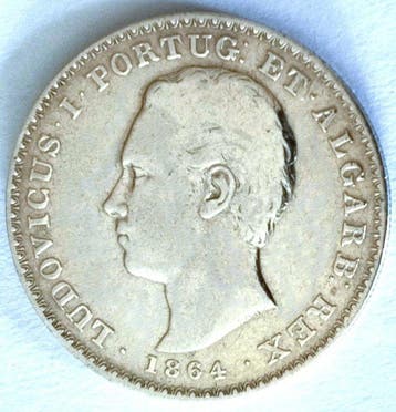 Portugal. D. Luís I (1861-1889). 500 Reis -1864 -Rara
