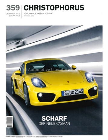 2013 PORSCHE CHRISTOPHORUS MAGAZINE 359 DUITS, Nieuw, Porsche, Author