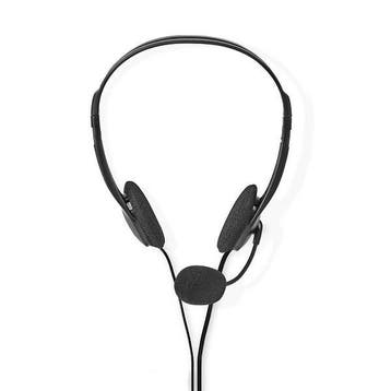 PC headset | Nedis (Microfoon, 2x Jack 3.5 mm, 2.0 m, Zwart), Verzenden, Nieuw