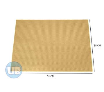 Classic XL bouwplaat zand - 51 x 38 cm, Verzenden, Nieuw