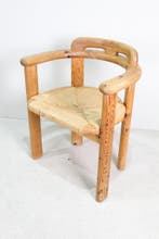 Vintage eetkamerstoel massief grenen, Huis en Inrichting, Stoelen, Gebruikt, Hout, Eén