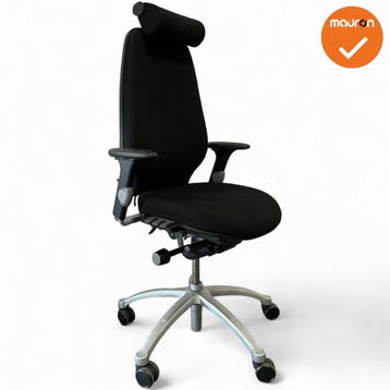 RH Logic 400 - zwarte stoffering  - Met hoofdsteun - Incl..., Werkplek, Ophalen of Verzenden, Gebruikt, Stoel