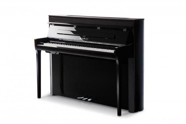 KAWAI NOVUS NV-5 S- Hybride piano *OP VOORRAAD* -, Muziek en Instrumenten, Piano's, Piano, Zwart, Nieuw, Digitaal, Hoogglans, Verzenden