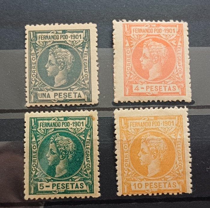 Fernando Poo 1901 - Alfonso XIII. Sleutelzegels van de, Postzegels en Munten, Postzegels | Europa | Spanje