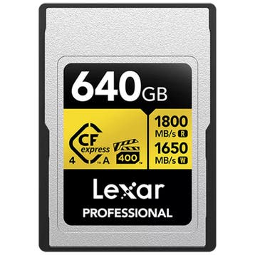 Lexar CFexpress Pro Type A Gold 4.0 Series 640GB, Ophalen of Verzenden, Nieuw, Overige typen, Overige merken