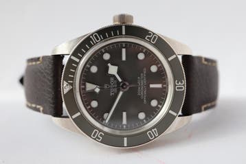 Horloge Tudor Black Bay 58 Silver Full set + Ranger Bracelet, Overige merken, Leer, Polshorloge, Ophalen of Verzenden