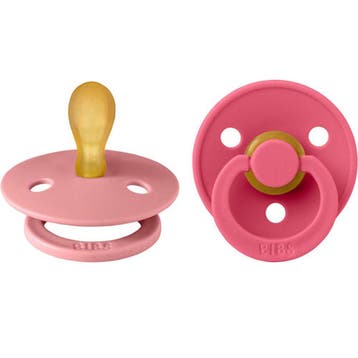 BIBS Colour 2 Pack - Dusty Pink/Coral Spenen Symmetrical, Ophalen of Verzenden, Nieuw, Overige typen