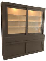 Grijze strakke buffetkast Petten 200cm led verlichting, Ophalen of Verzenden, Nieuw