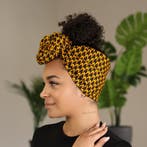 Afrikaanse hoofddoek / Vlisco headwrap - Bronze banga nut, Kleding | Dames, Ophalen of Verzenden, Nieuw