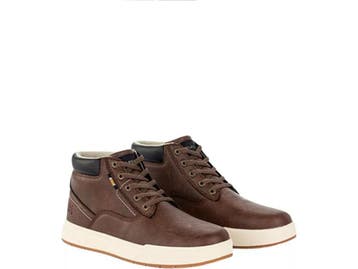 High leather sneakers Men Torino- Dark Brown - Maat 42, Verzenden, Nieuw