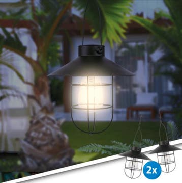Solar hanglamp buiten Harper - Voordeelset van 2 stuks, Zonne-energie, Kunststof, Verzenden, Nieuw