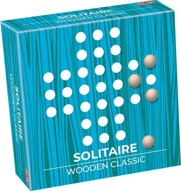 Solitaire in houten box | Tactic - Gezelschapsspellen, Hobby en Vrije tijd, Verzenden, Nieuw