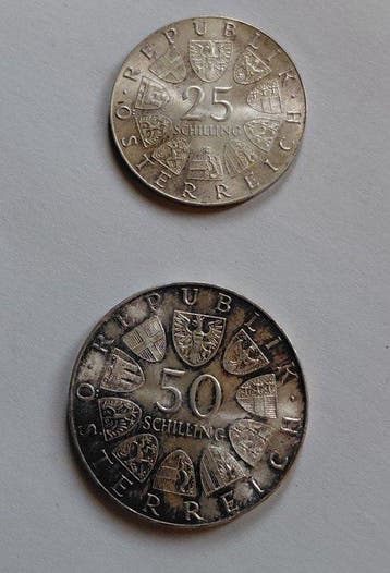 Oostenrijk. 25/50 Schilling. (Zonder minimumprijs)