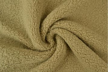 Teddy bont (Bouclé) Beige - rol 30 meter, Verzenden, Nieuw, Beige