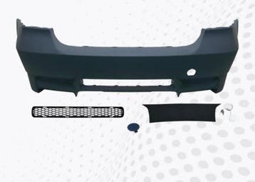 BMW 3-Serie E90 M3-stijl bodykit 4-uitlaat+sideskirts 05-08, Nieuw, Voor, BMW, Bumper