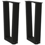 vidaXL Salontafelpoten 2 st V-vormig 28x(42-43,3) cm staal, Verzenden, Nieuw