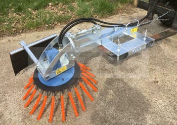 Onkruidborstel hydraulisch voor mini shovel of heftruck, Akkerbouw, Werkplaats, Gebouw of Erf