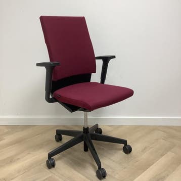 Wilkhahn Neos ergonomische bureaustoel, Bordeauxrood - zwart, Ophalen of Verzenden, Ergonomisch, Gebruikt, Bureaustoel