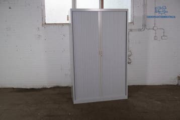 Tweedehands ASPA Roldeurkast Grijs 195 cm met 4 Legborden, Verzenden, Gebruikt