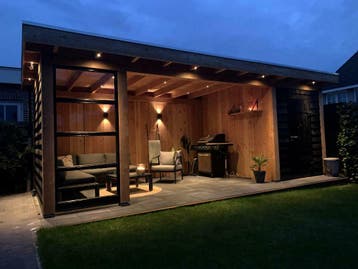 overkapping 7x3 met schuur NU VOOR €5903,-, Tuin en Terras, Overkappingen, Ophalen of Verzenden, Nieuw, Veranda