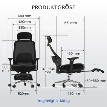 Ergonomische Bureaustoel -  Office Chair - Gamestoel - Volwa, Verzenden, Zo goed als nieuw