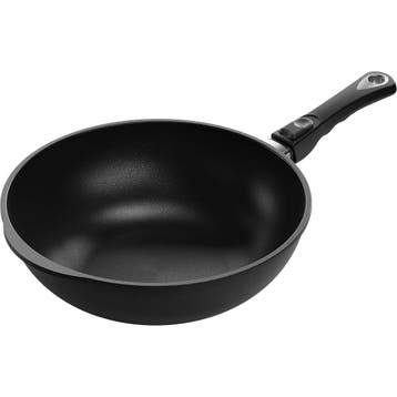 AMT Gastroguss Wokpan – Ø 32 cm – Lotan® anti-aanbakla, Ophalen of Verzenden, Nieuw, Aluminium, Wok