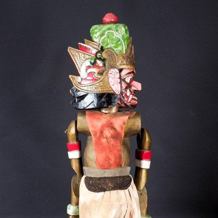 Wayang Golék pop - 83 cm - interessant karakter Kumbakarna -, Antiek en Kunst, Kunst | Niet-Westerse kunst