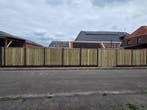 Grenen hout 21-planks schermen met antraciet glad beton, Tuin en Terras, Schuttingen, Nieuw