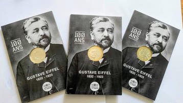 Frankrijk. 10 Euro 2023 Gustave Eiffel (3 coins) (Zonder