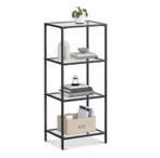 Nieuwe Glazen Kast - Boekenkast of Vitrinekast 4 lagen Zwart, Huis en Inrichting, Kasten | Vitrinekasten, Verzenden, Nieuw, Met plank(en)