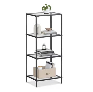 Nieuwe Glazen Kast - Boekenkast of Vitrinekast 4 lagen Zwart, Huis en Inrichting, Verzenden, Nieuw, Met plank(en)