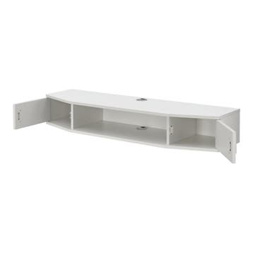 [en.casa] TV wandplank Tørring 17,5x110x30 cm wit, Huis en Inrichting, Verzenden, Nieuw