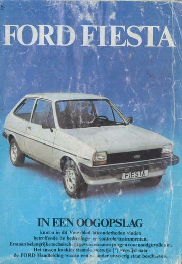 1981 Ford Fiesta Instructieboekje Vouwkaart Nederlands!, Verzenden