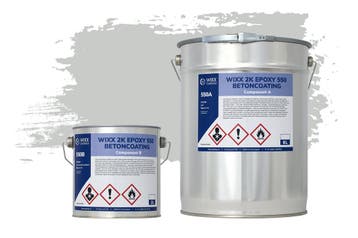 Wixx 2K Epoxy 550 Betonverf RAL 7035 | Lichtgrijs 10L, Nieuw, Verf, Grijs, Verzenden