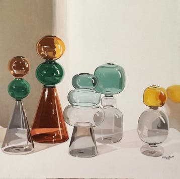 Antonio Perotti - Still Life Oggetti diversi in vetro
