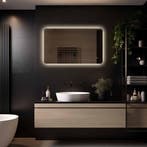 LoXa – Badkamerspiegel Marbella 120x60 Gouden Lijst LED IP44, Verzenden, Nieuw, Rechthoekig