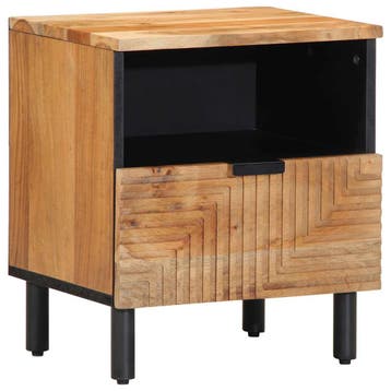 vidaXL Nachtkastje 40x33x46 cm Massief hout Acacia, Verzenden, Nieuw, Hout