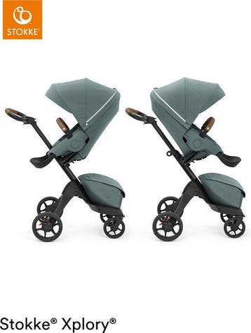 2dekans | Stokke® Xplory® X kinderwagen Cool Teal, Kinderen en Baby's, Ophalen of Verzenden, Zo goed als nieuw