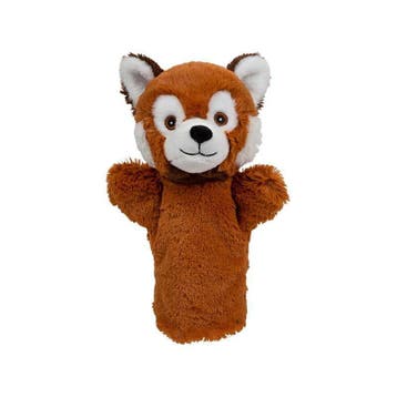 Nature Planet rode panda handpop - pluche - 24 cm, Verzenden, Nieuw