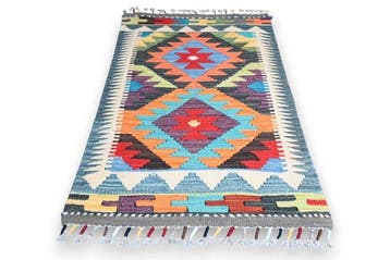 Kleurrijke kilim - geen reserveprijs - Vloerkleed - 90 cm -, Huis en Inrichting, Nieuw