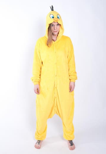 Onesie Tweety Pak XL-XXL Kanarie Vogel Kostuum Jumpsuit Huis, Carnaval, Ophalen of Verzenden, Kleding, Maat 56/58 (XL)