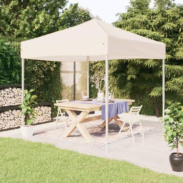 vidaXL Partytent inklapbaar 3x3 m crèmekleurig, Verzenden, Nieuw, Partytent