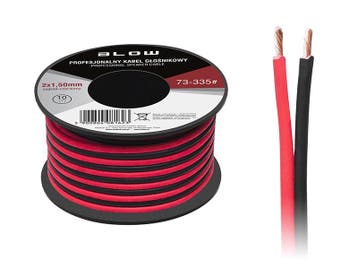 Luidsprekerkabel 2 x 1.50 mm zwart/rood op rol 10 meter, Ophalen of Verzenden, Nieuw