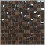 Wand Mozaïek Tegels Factory Glas Toscane Bruin - Matje 30.., Wandtegels, Nieuw, Ophalen of Verzenden, 20 tot 40 cm