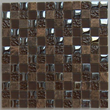 Wand Mozaïek Tegels Factory Glas Toscane Bruin - Matje 30.., Wandtegels, Nieuw, Ophalen of Verzenden, 20 tot 40 cm