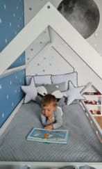 Scandinavisch Kinderbed 160x80 | Met Barriere | OP=OP, Nieuw, 70 tot 85 cm, Lattenbodem, 140 tot 160 cm